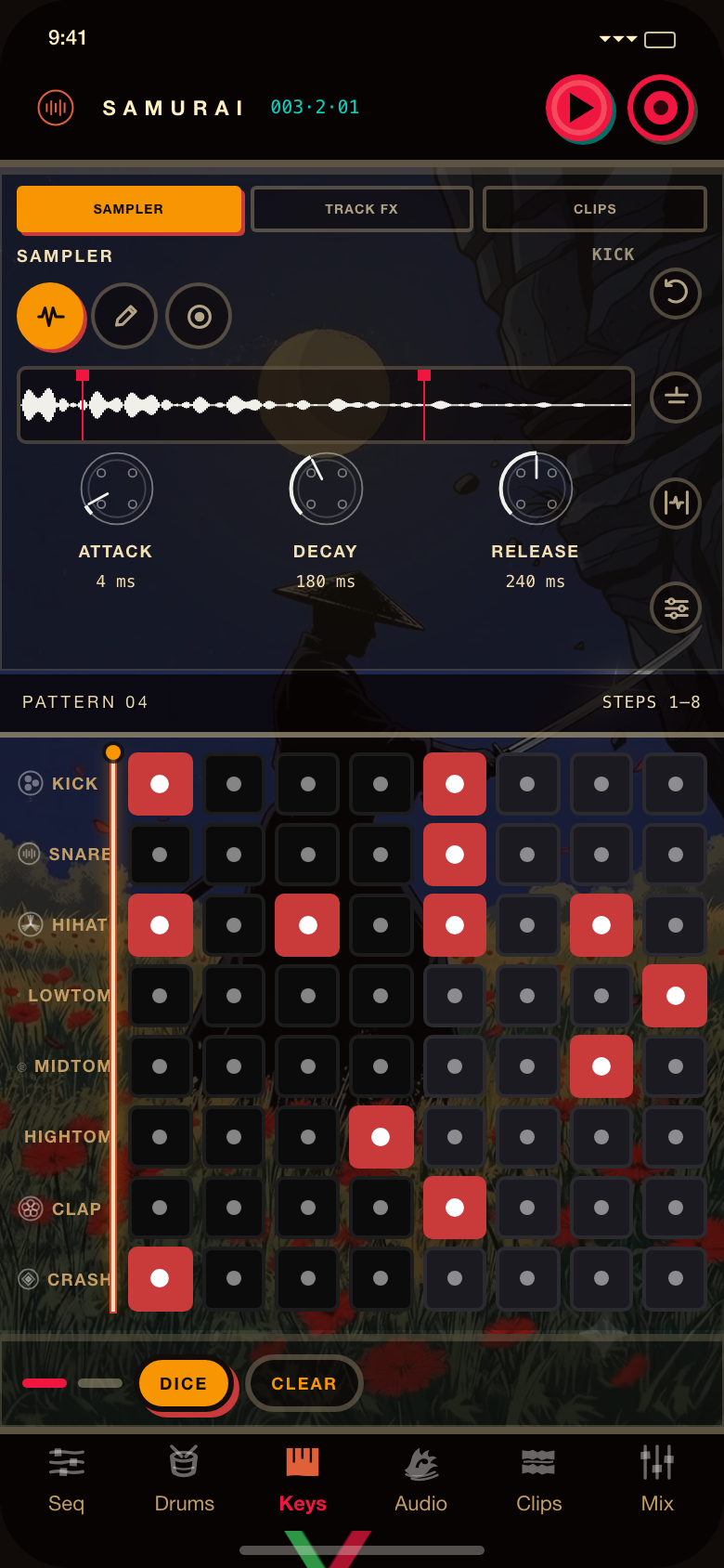 Samurai touch pads