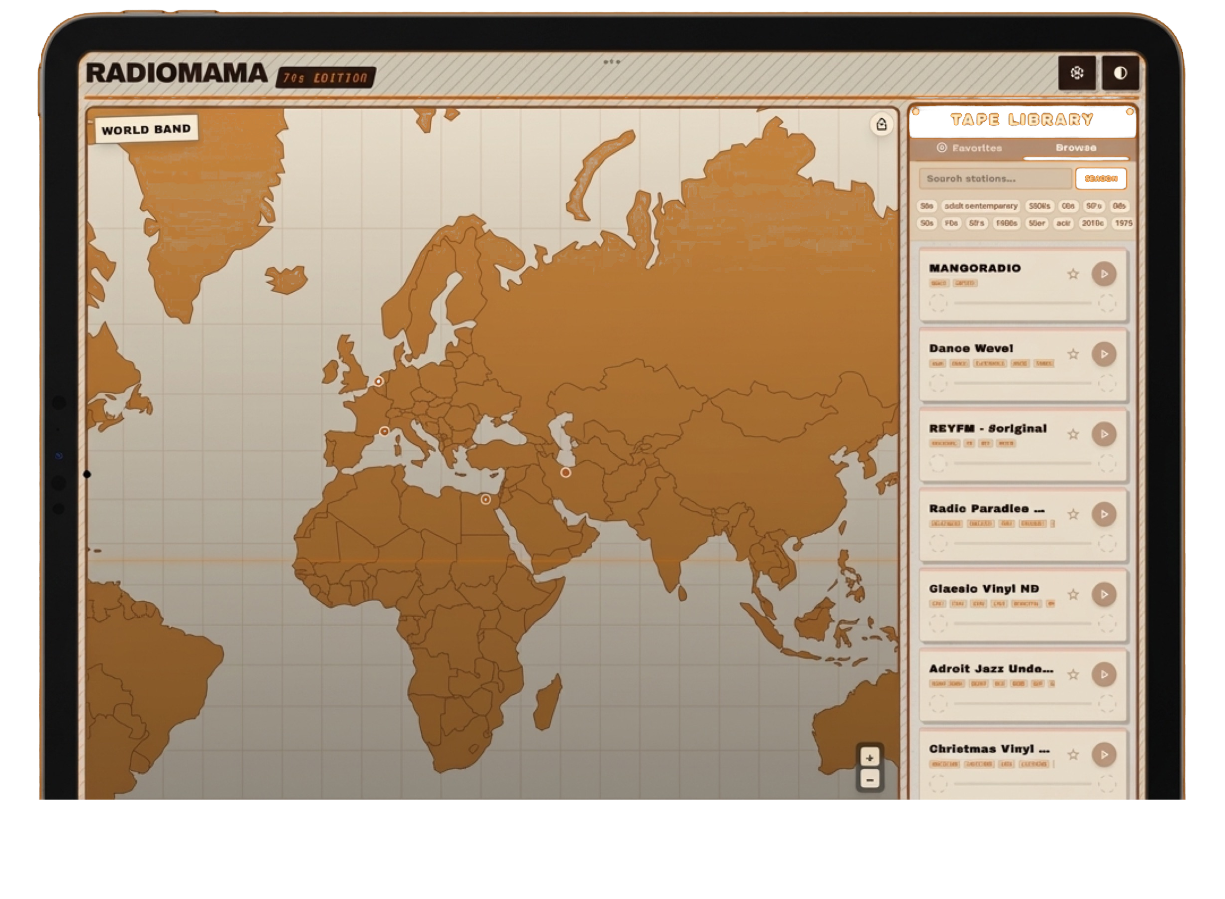 RadioMama radio map